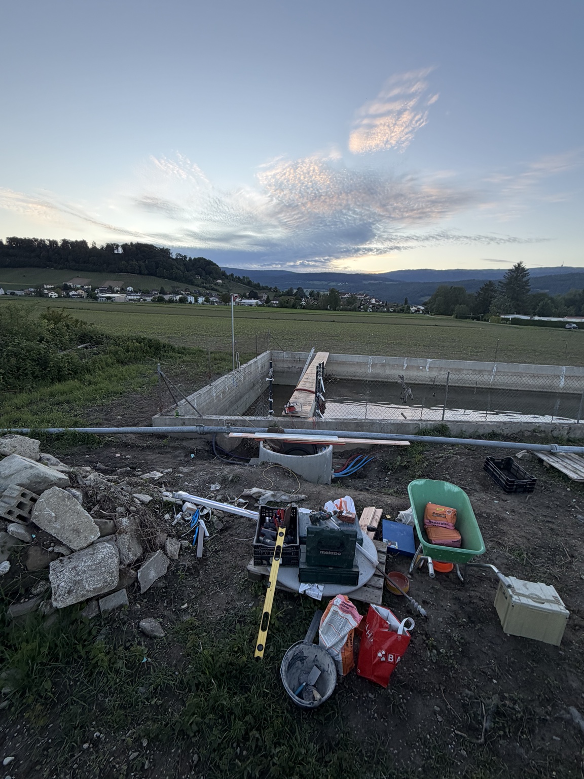 Arbeiten an der Anlage